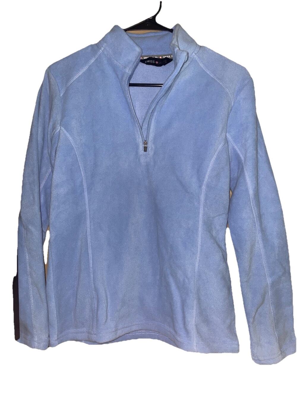 Women’s Swiss Alps Baby Blue Fleece Pullover Sweater Sz Small NEW